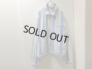 画像1: 00'S RALPH LAUREN ZIP UP HICKORY STRIPE PATTERN WORK JACKET（ラルフローレン ジップアップ仕様 ヒッコリーストライプ柄 ワークジャケット）（XL位）