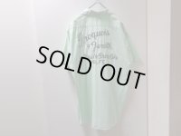 50'S MARKTWAIN OPEN COLLAR S/S COTTON SHIRTS（マークトウェイン 4段チェーン刺繍入り 開襟仕様 半袖 コットン シャツ）マチ付き（M）