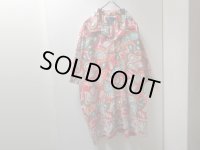 90'S RALPH LAUREN REPEATING PATTERNE OPEN COLLAR S/S COTTON SHIRTS（ラルフローレン 総柄 開襟仕様 半袖 コットン シャツ）CALDWELL（XL）