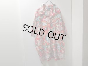 画像1: 90'S RALPH LAUREN REPEATING PATTERNE OPEN COLLAR S/S COTTON SHIRTS（ラルフローレン 総柄 開襟仕様 半袖 コットン シャツ）CALDWELL（XL）