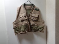 90'S ORVIS SHORT LENGTH COTTON × POLYESTER FISHING VEST（オービス ショート丈仕様 コットン × ポリエステル混紡 フィッシングベスト）MADE IN USA（XL）