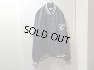 画像1: 90'S NFL RAIDERS NYLON STADIUM JACKET（ナショナル フットボール リーグ レイダース ナイロン スタジアム ジャケット）MADE IN USA（XL位）