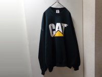 90'S CAT CREW-NECK SWEAT（USA製 キャタピラー 油性ロゴ入り クルーネック仕様 スウェット）DEAD STOCK（2X）