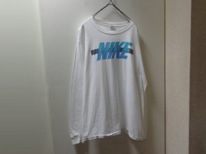 画像1: 90'S NIKE L/S T-SHIRTS（ナイキ 銀タグ ロゴプリント 長袖Tシャツ）MADE IN USA（L）