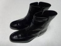 90'S FLORSHEIM SIDE ZIP LEATHER BOOTS（フローシャイム サイドジップ仕様 本革 ブーツ）（US7-D）