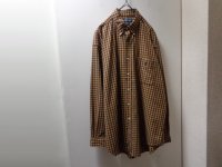 90'S RALPH LAUREN CHECK PATTERN L/S OXFORD SHIRTS（ラルフローレン チェック柄 ボタンダウン仕様 長袖 オックスフォード シャツ）BIG SHIRT（L）　