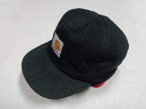 画像1: 90'S carhartt BLACK DUCK EAR FLAP CAP（カーハート 黒ダック イヤーフラップ キャップ）MADE IN USA（L）