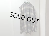 00'S RALPH LAUREN CHECK PATTERN L/S FLANNEL SHIRTS WITH HOODED（ラルフローレン スウェットフード付き チェック柄 長袖 フランネルシャツ）（M）