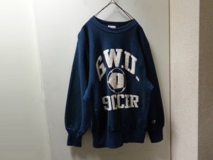 画像1: 80'S Champion REVERSE WEAVE CREW-NECK SWEAT(チャンピオン リバースウィーブ 3段油性ロゴ入り クルーネック仕様 スウェット)MADE IN USA（M）