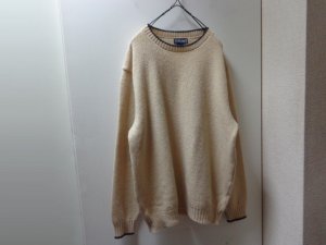 画像1: 90'S LAND'S END MIDDLE-GAUGE WOOL × NYLON SWEATER（ランズエンド ミドルゲージ仕様 ウール × ナイロン混紡 セーター）MADE IN USA（L）