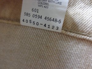 画像6: 90'S Levis 550 RELAXED FIT TAPERED LEG BEIGE DENIM PANTS（リーバイス 550 リラックスフィット & テーパード仕様 先染めベージュデニム パンツ）MADE IN USA（実寸W35 × L30.5）