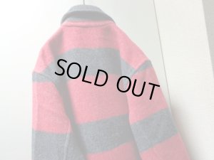 画像10: 90'S BROOKS BROTHERS WIDE BORDER PATTERN MELTON COAT（ブルックスブラザーズ 太ボーダー柄 ハーフ丈仕様 メルトン コート）MADE IN ENGLAND（L）　