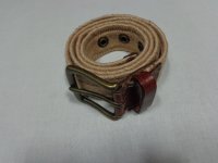 90'S Eddie Bauer HEMP × LEATHER BELT（※エディーバウアー ヘンプ × 本革切替し仕様 ベルト）MADE IN USA（W33〜38）