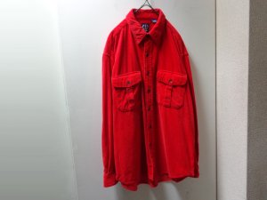 画像1: 90'S OLD GAP L/S CORDUROY SHIRTS（オールド ギャップ 長袖 太畝コーデュロイ シャツ）紺タグ（M）