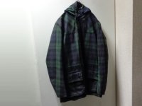 90'S Barbour SL DURHAM BLACK WATCH PATTERN OILD COTTON JACKET WITH HOODED（バブアー SL ダーハム ブラックウォッチ柄 フード付きオイルド コットン ジャケット）MADE IN BULGARIA（38）