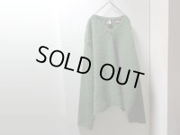 90'S EASY TRAVEL V-NECK LOW GAUGE MOHAIR KNIT SWEATER（イージートラベル Vネック + ローゲージ仕様 モヘア ニット セーター）（XL)