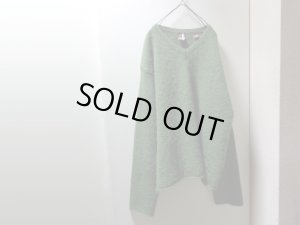 画像1: 90'S EASY TRAVEL V-NECK LOW GAUGE MOHAIR KNIT SWEATER（イージートラベル Vネック + ローゲージ仕様 モヘア ニット セーター）（XL)