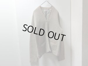 画像1: 50'S Rugby ZIP UP WOOL KNIT CARDIGAN WITH POCKET（ラグビー ジップアップ仕様 ポケット付き ウール ニット カーディガン）WALDES製 片爪ジップ（M位）