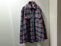 90'S FIVE BROTHER CHECK PATTERN L/S HEAVEY FLANNEL SHIRTS WITH QUILTING LINER（ファイブブラザー キルティング裏地付き チェック柄 長袖 ヘヴィー フランネル シャツ）MADE IN USA（L）