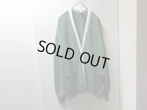 画像1: 80'S JERZEES BICOLOR SWEAT CARDIGAN（ジャージーズ バイカラー切替し仕様 スウェット素材 カーディガン）MADE IN USA（XL位）