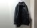 画像1: 00'S OLD GAP LEATHER CAR COAT（オールド ギャップ 本革仕様 中綿入り カーコート）黒(L) (1)