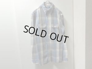 画像1: 00'S RALPH LAUREN CHECK PATTERN L/S FLANNEL WORK SHIRTS（ラルフローレン チェック柄 長袖 フランネル ワークシャツ）チンストラップ + 通気孔付き（M）