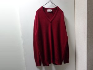 画像1: 80'S Pringle V-NECK HI GAUGE CASHMERE KNIT SWEATER（プリングル Vネック仕様 ハイゲージ カシミア ニット セーター）MADE IN SCOTLAND（44）