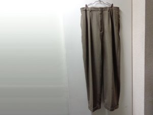 画像1: 90'S RALPH LAUREN WIDE COTTON SLACKS（ラルフローレン ワイド仕様 コットン スラックス）（実寸W34 × L31.5）