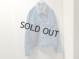 画像1: 90'S Levi's 70506 0214 STONE WASH INDIGO DENIM TRACKER JACKET（リーバイス 70506 0214 ストーンウォッシュ加工 インディゴデニム トラッカー ジャケット）MADE IN USA（48）