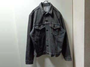 画像1: 80'S Levi's 75505-0259 BLACK DENIM TRACKER JACKET（リーバイス 5505-0259 先染め 黒デニム トラッカー ジャケット）MADE IN CANADA（42）