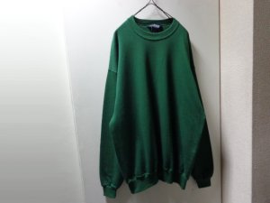 画像1: 90'S LAND'S END CREW-NECK PLAIN SWEAT（USA製 ランズエンド クルーネック仕様 無地 スウェット）DEAD STOCK（L）