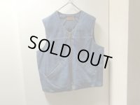 70'S Eddie Bauer INDIGO DENIM DOWN VEST(エディーバウアー インディゴデニム ダウンベスト）黒タグ（L位）　