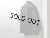 00'S OLD GAP LEATHER CAR COAT（オールド ギャップ レザー 本革仕様 中綿入り カーコート）黒(M)