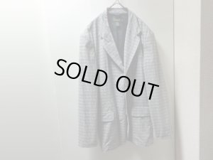 画像1: 90'S J.CREW GLEN CHECK PATTERN COTTON TAILORED JACKET（J.クルー グレンチェック柄 コットン テーラードジャケット）巨人タグ（M）