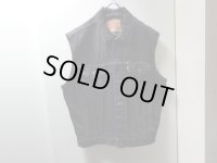 90'S Levi's 70507-4159 BLACK DENIM CUT-OFF VEST（リーバイス 70507-4159 黒デニム 袖カットオフ仕様 ベスト）MADE IN USA（L）