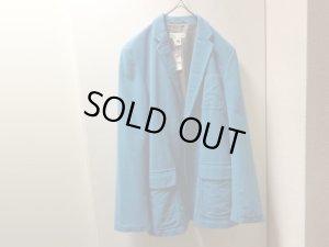 画像1: 90〜00'S DRIES VAN NOTEN BLUE MOLESKIN TAILORED JACKET（ドリスヴァンノッテン 青モールスキン テーラードジャケット）DEAD STOCK（52）