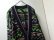 画像2: 90'S GENERRA REPEATING PATTERNE MIDDLE-GAUGE COTTON KNIT CARDIGAN（ジェネラ 総柄仕様 ヘヴィー ウール ニット カーディガン）ポケット付き（XL）