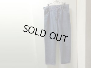画像1: 60'S MONGOMERY WARD 5POCKETS VAT DYE INDIGO DENIM PANTS（モンゴメリーワード 5ポケット仕様 バットダイ インディゴデニム パンツ）片耳付き（実寸W34 × L30）