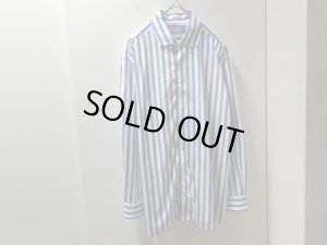 画像1: 00'S RALPH LAUREN PURPLE LABEL STRIPE PATTERN L/S COTTON SHIRTS（ラルフローレン パープルレーベル ストライプ柄 長袖 コットン シャツ）MADE IN ITALY（14）