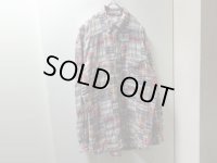 00'S J.CREW PATCHWORK PATTERNE L/S COTTON SHIRTS（J.クルー パッチワーク柄 長袖 コットン シャツ）（M）
