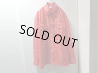 70'S PROFILE FLOWER PATTERN L/S NYLON SHIRTS（プロファイル 花総柄仕様 長袖 ナイロン シャツ）(L)　