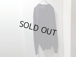 画像1: 90'S RALPH LAUREN LOW-GAUGE LINEN × COTTON KNIT CARDIGAN WITH POCKET（ラルフローレン ポケット付き ロウゲージ仕様 リネン × コットン混紡 ニット カーディガン）無地仕様（L）