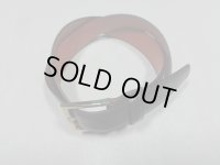 00'S Brooks Brothers LEATHER BELT（※ブルックスブラザーズ 本革 ベルト）MADE IN ITALY（W35〜40）