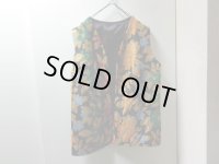 70'S UNKNOWN FLOWER PATTERN GOBELIN VEST (花総柄仕様 ゴブラン織り ベスト)(M位)
