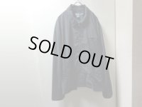 00'S RALPH LAUREN BLACK COTTON × NYLON WORK JACKET（ラルフローレン 黒 コットン × ナイロン混紡 ワークジャケット）無地仕様（XL）