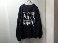 80'S THE BEATLES CREW-NECK SWEAT（ビートルズ クルーネック仕様 スウェット）黒（L位）