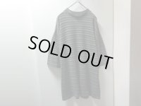 90'S Teva JACQUARD BORDER PATTERN H/S T-SHIRTS（テバ ジャガード織りボーダー柄 5分袖 Tシャツ）MADE IN USA（L）　