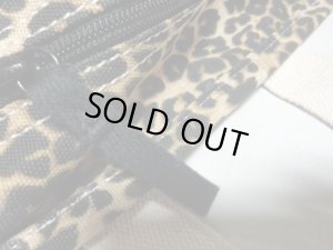 画像5: 00'S LAND'S END BLACK CANVAS × LEOPARD PATTERNTOTE BAG WITH ZIPPER（ランズエンド ジップ付き 黒キャンバス × 豹柄切替し仕様 トートバッグ）NON WASH