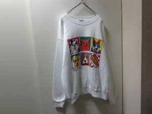 画像1: 90'S HOT DOGS CREW-NECK SWEAT（ホットドッグス クルーネック仕様 スウェット）MADE IN USA（L）