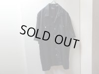 00'S RALPH LAUREN OPEN COLLAR S/S LINEN SHIRTS（ラルフローレン 開襟仕様 半袖 リネン シャツ）黒（M）